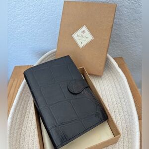 Vintage Mulberry Black Leather Organizer